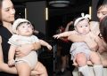Sam lần đầu đưa 2 bé sinh, ủng hộ bà con vùng bão lũ trong ngày khai trương nhà hàng