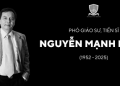 PGS-TS Nguyễn Mạnh Hùng, nguyên Hiệu trưởng Trường ĐH Nguyễn Tất Thành vừa qua đời