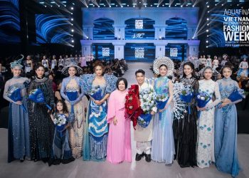 Mẫu nhí 5 tuổi chiếm trọn spotlight tại Aquafina Vietnam International Fashion Week 2026